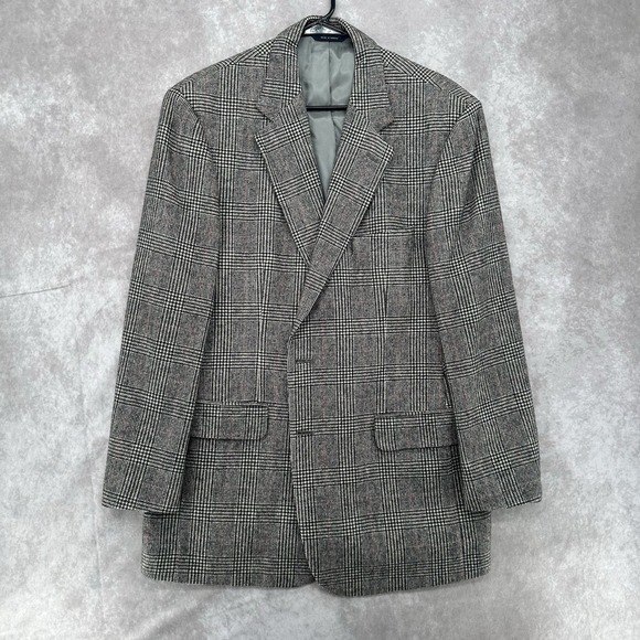 Brooks Brothers Other - Brooks Brothers Men's 100% Camel Hair Grey Plaid Blazer Sz 42R